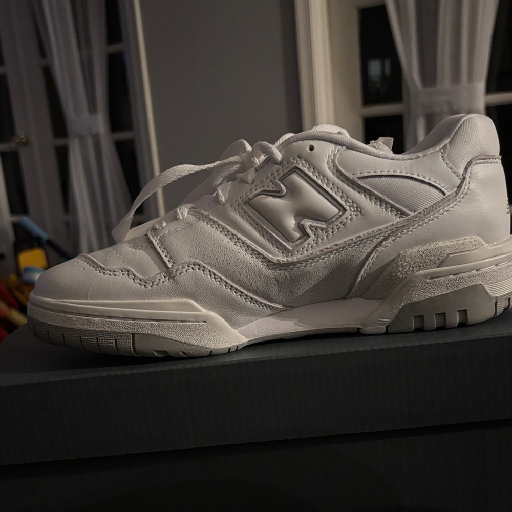 New Balance 550 White Leather Low-Top Sneaker